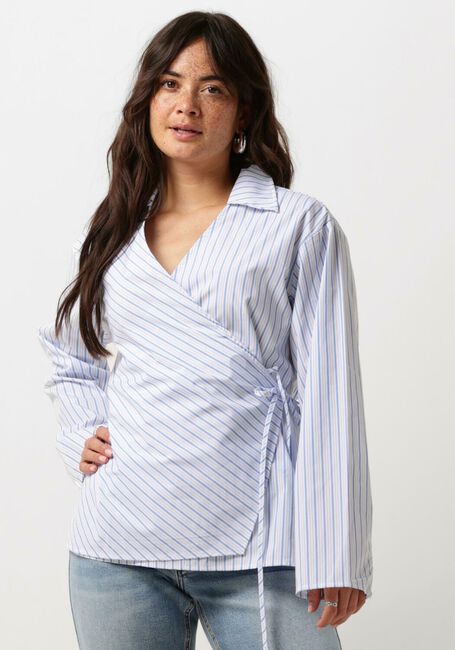 Weiße MSCH COPENHAGEN Blusen MSCHZENIKA WRAP TOP STP - large
