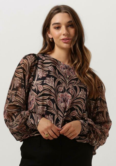 Mehrfarbige/Bunte SUMMUM Blusen TOP FLOWERS VISCOSE - large