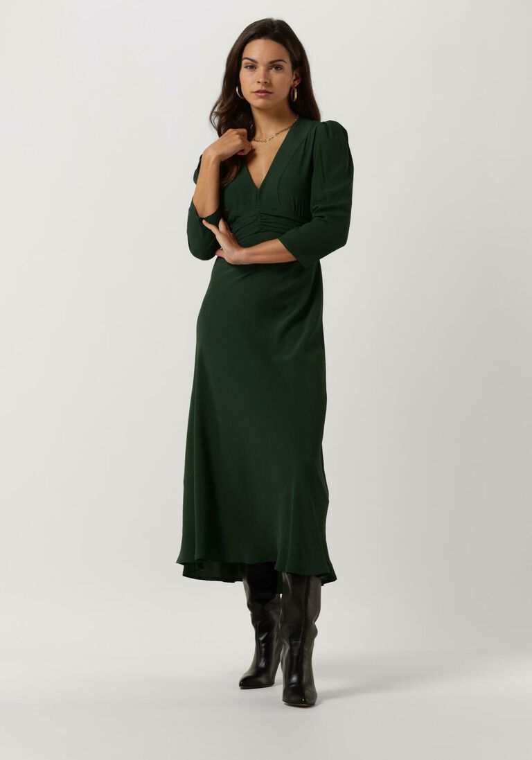 dunkelgrün semicouture midikleid s2wu07