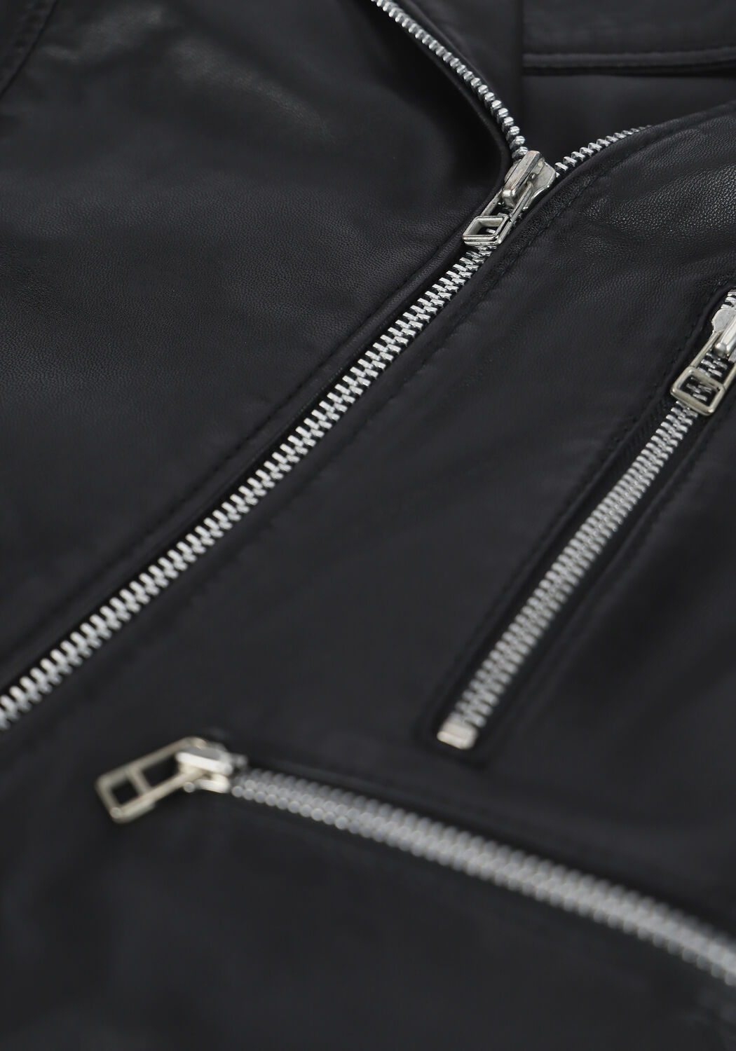 Schwarze GOOSECRAFT Lederjack BIKER116 - large