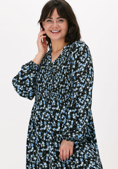 Blaue MSCH COPENHAGEN Midikleid KALIKA JALINA DRESS AOP - large