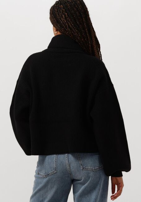 Schwarze GESTUZ Pullover MEBAGZ SHORT PULLOVER - large