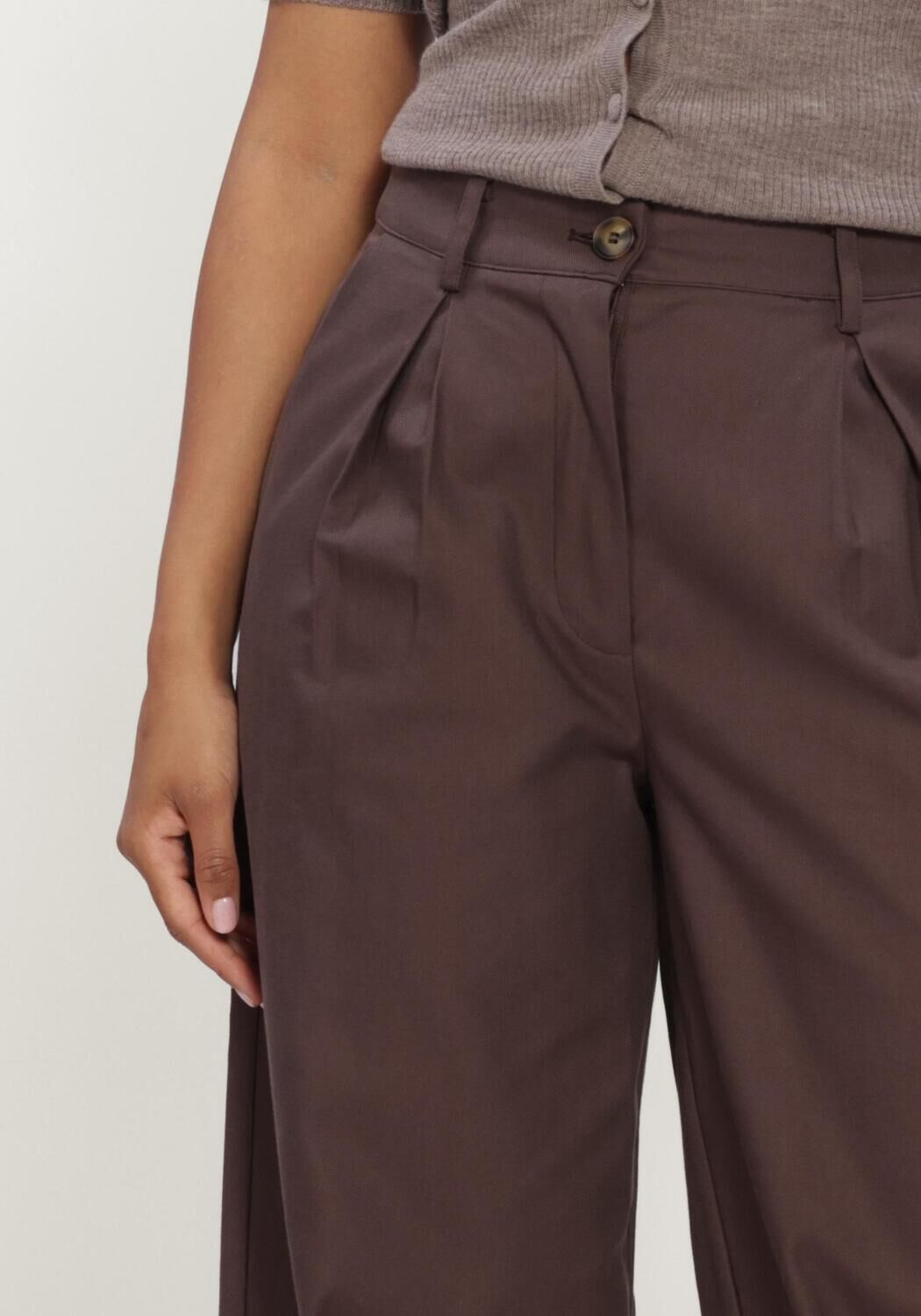 Braune MODSTR&Ouml;M Weite Hose TOREMD PANTS - large