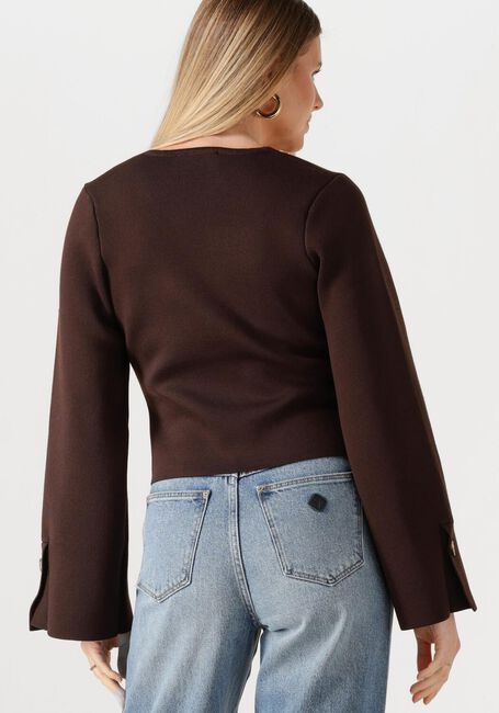 Braune NEO NOIR Strickjacke FULVIA KNIT BLOUSE - large
