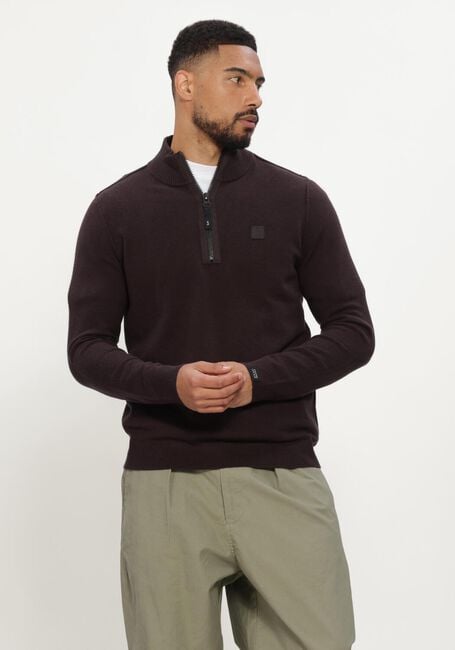 Braune BUTCHER OF BLUE Pullover CLIFDEN HALFZIP - large