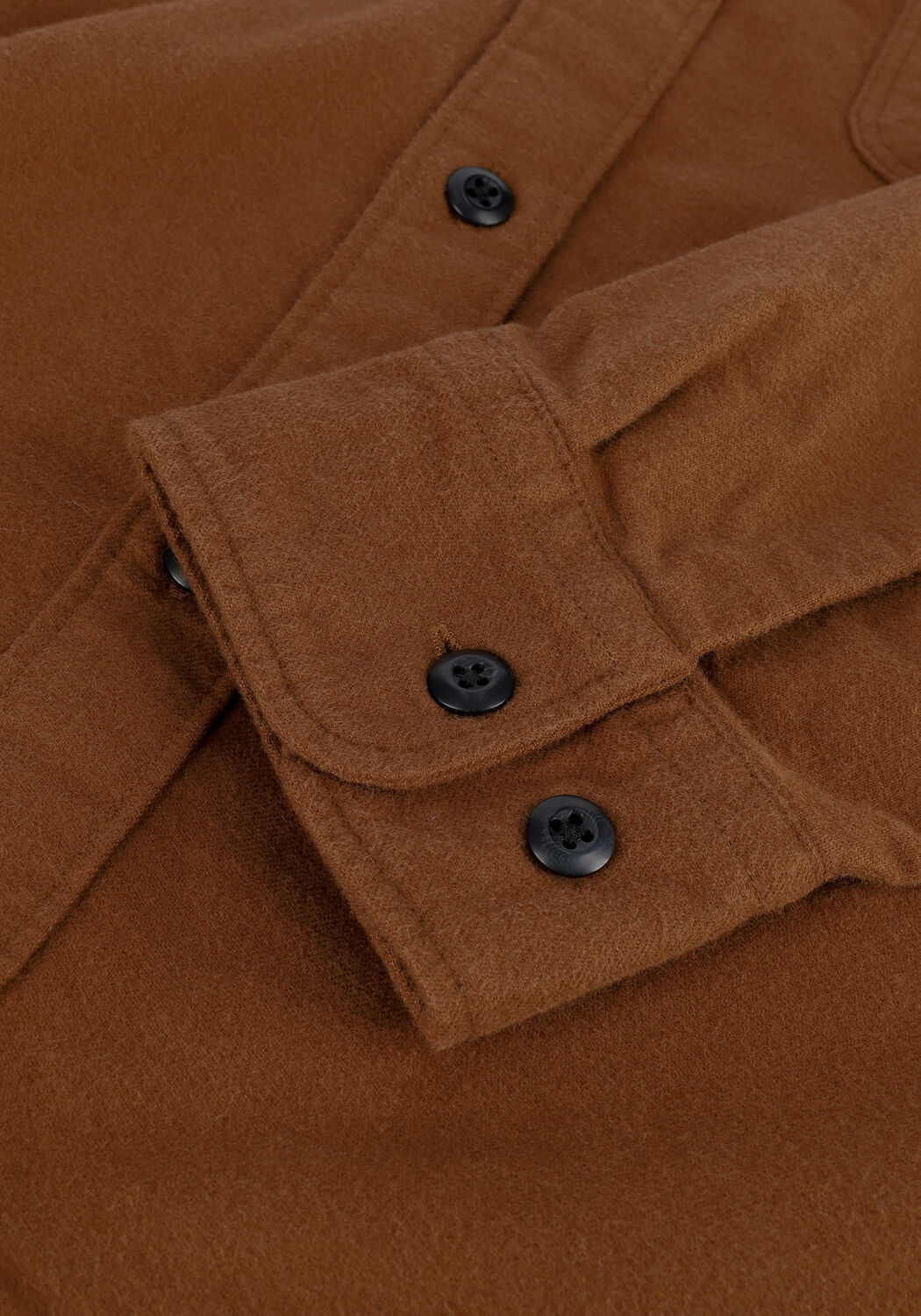 Camelfarbene SELECTED MEN Overshirt SLHREGTHOMAS SHIRT LS W - large