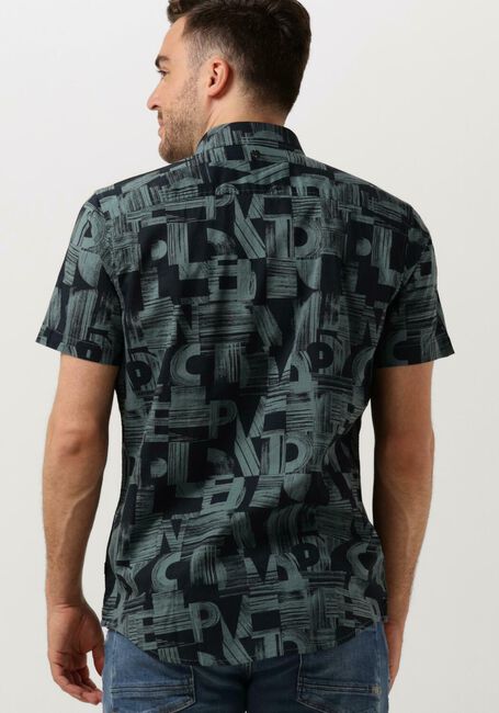 Grüne PME LEGEND Casual-Oberhemd SHORT SLEEVE SHIRT PRINT ON CTN SLUB - large