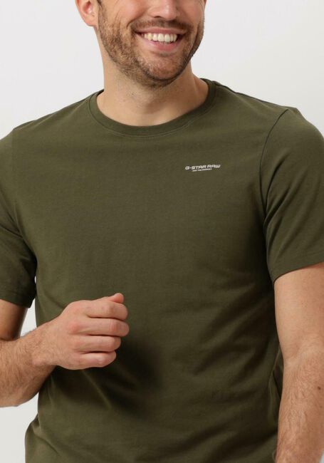 Olive G-STAR RAW T-shirt SLIM BASE R T S/S - large