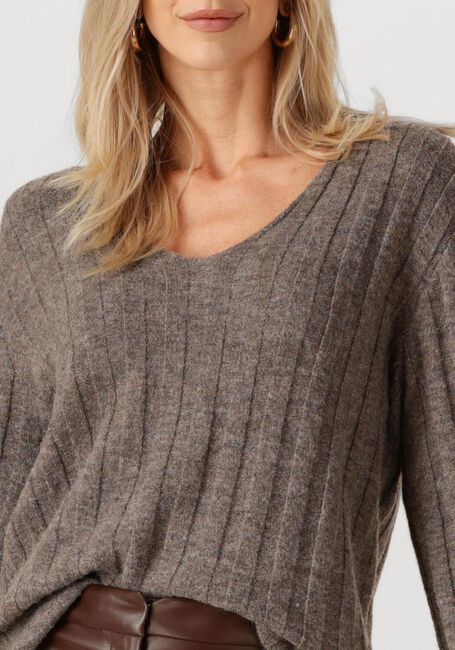 Braune MODSTRÖM Pullover TREEMD V-NECK - large