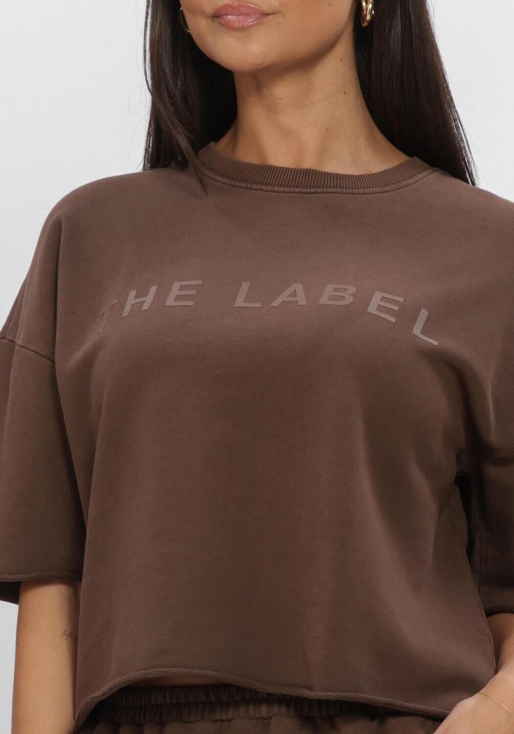 Braune ALIX THE LABEL T-shirt LADIES KNITTED THE LABEL T SHIRT - large