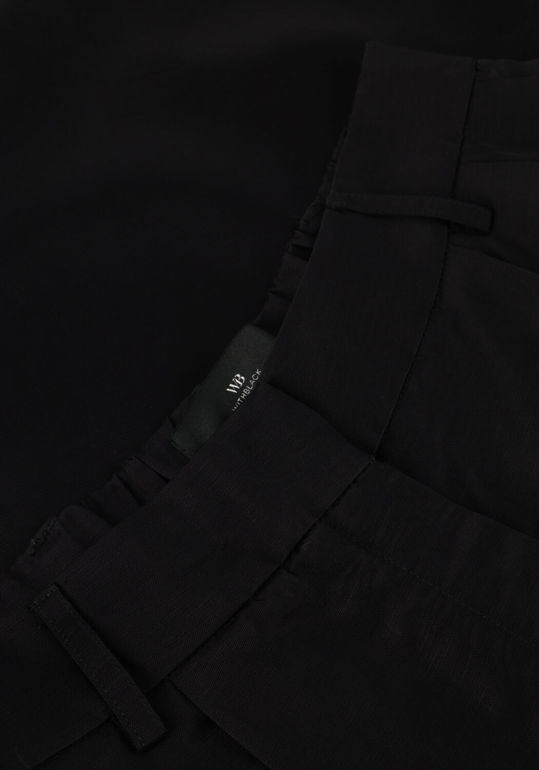 Schwarze WITHBLACK Weite Hose WBLSELMA WIDE LINEN BERMUDA - large