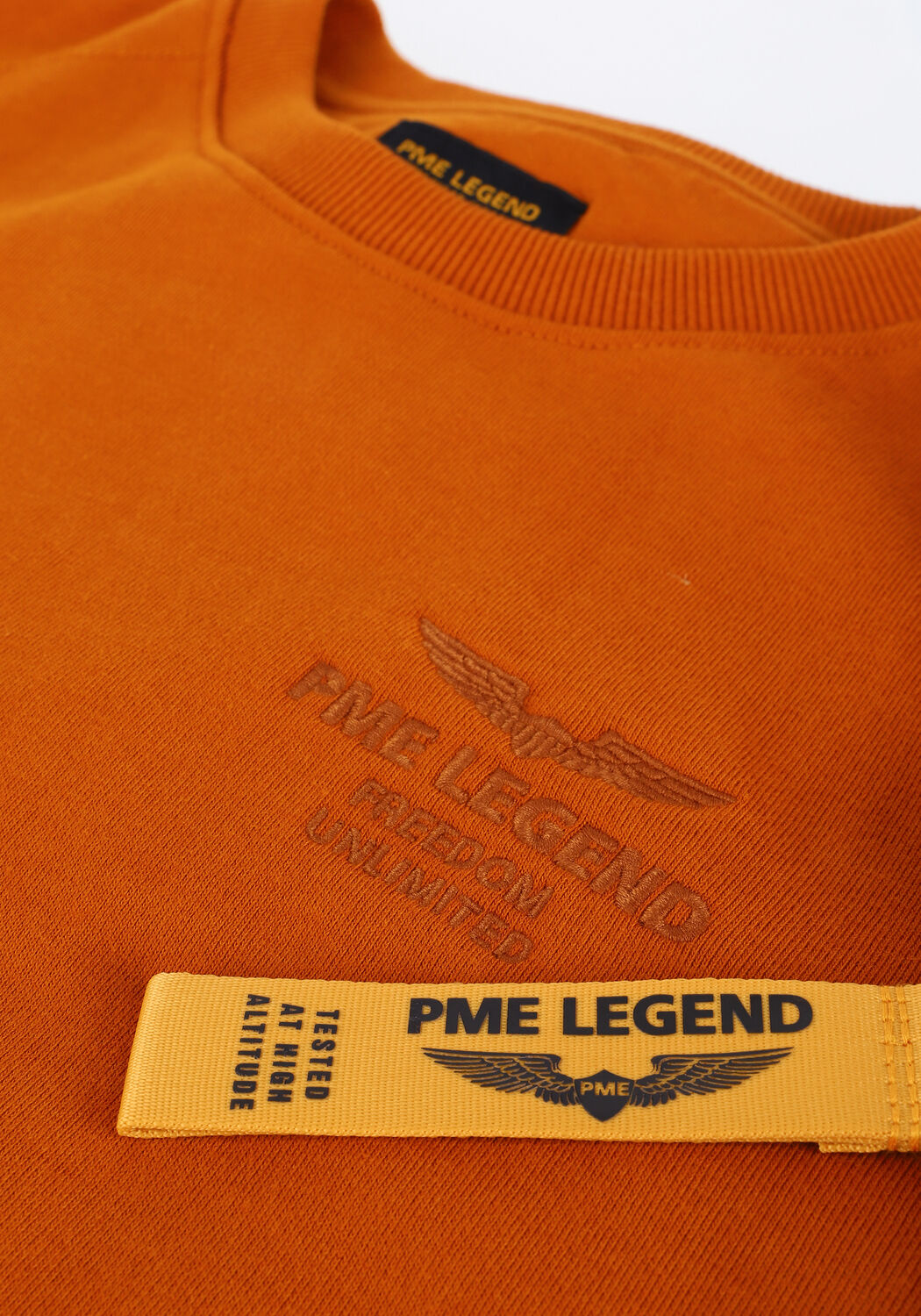 Orangene PME LEGEND Sweatshirt LONG SLEEVE R-NECK BRUSHED SWE - large