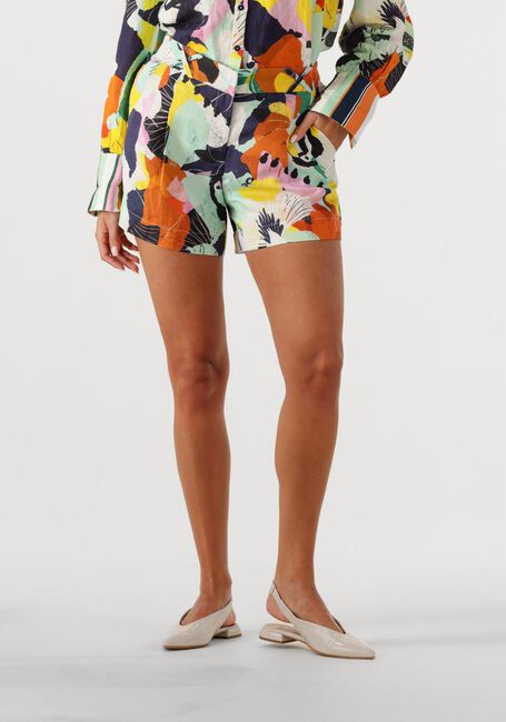Mehrfarbige/Bunte POM AMSTERDAM Kurze Hose PARADISE LINEN SHORT - large