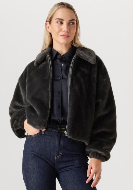 Dunkelgrau WITHBLACK Fake-Fur-Jack WBLNOHR FAUX FUR JACKET - large