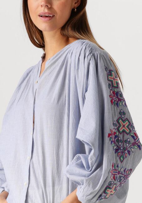 Blaue BY-BAR Blusen BECKY PINSTRIPE BLOUSE - large