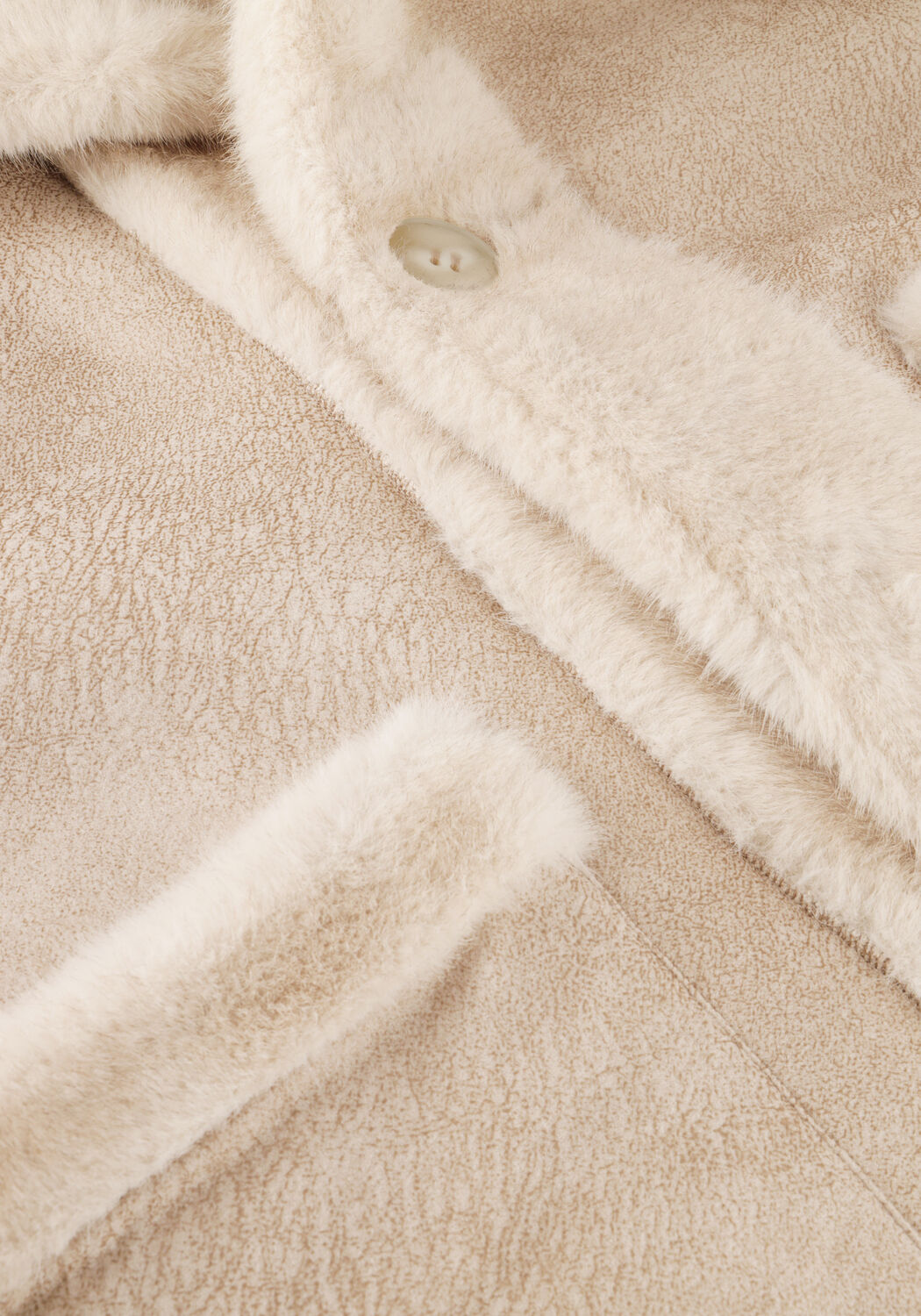Beige STUDIO AR Fake-Fur-Jack FAJE - large