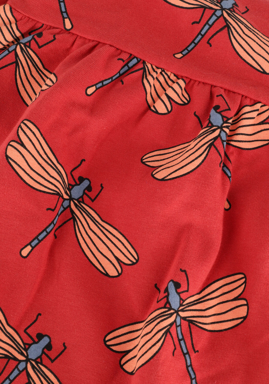 Rote CARLIJNQ Midikleid DRAGONFLY - SKATERDRESS PUFFED SLEEVES - large