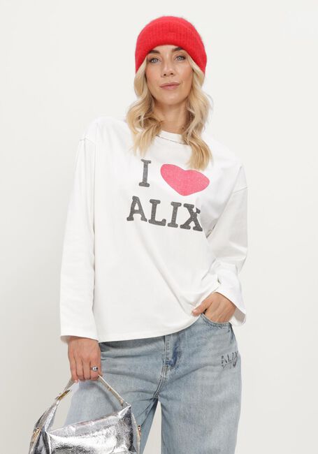 Wei&szlig;e ALIX THE LABEL Tops & T-shirts LADIES KNITTED I LOVE ALIX LONGSLEEVE T-SHIRT - large
