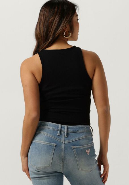 Schwarze GUESS Top SL ROUND NECK GWENDALINA TOP - large