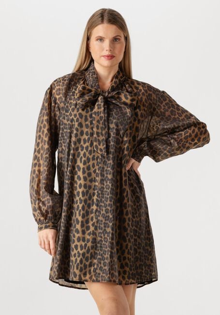 Braune DANTE6 Minikleid LEIGH LEOPARD DRESS - large