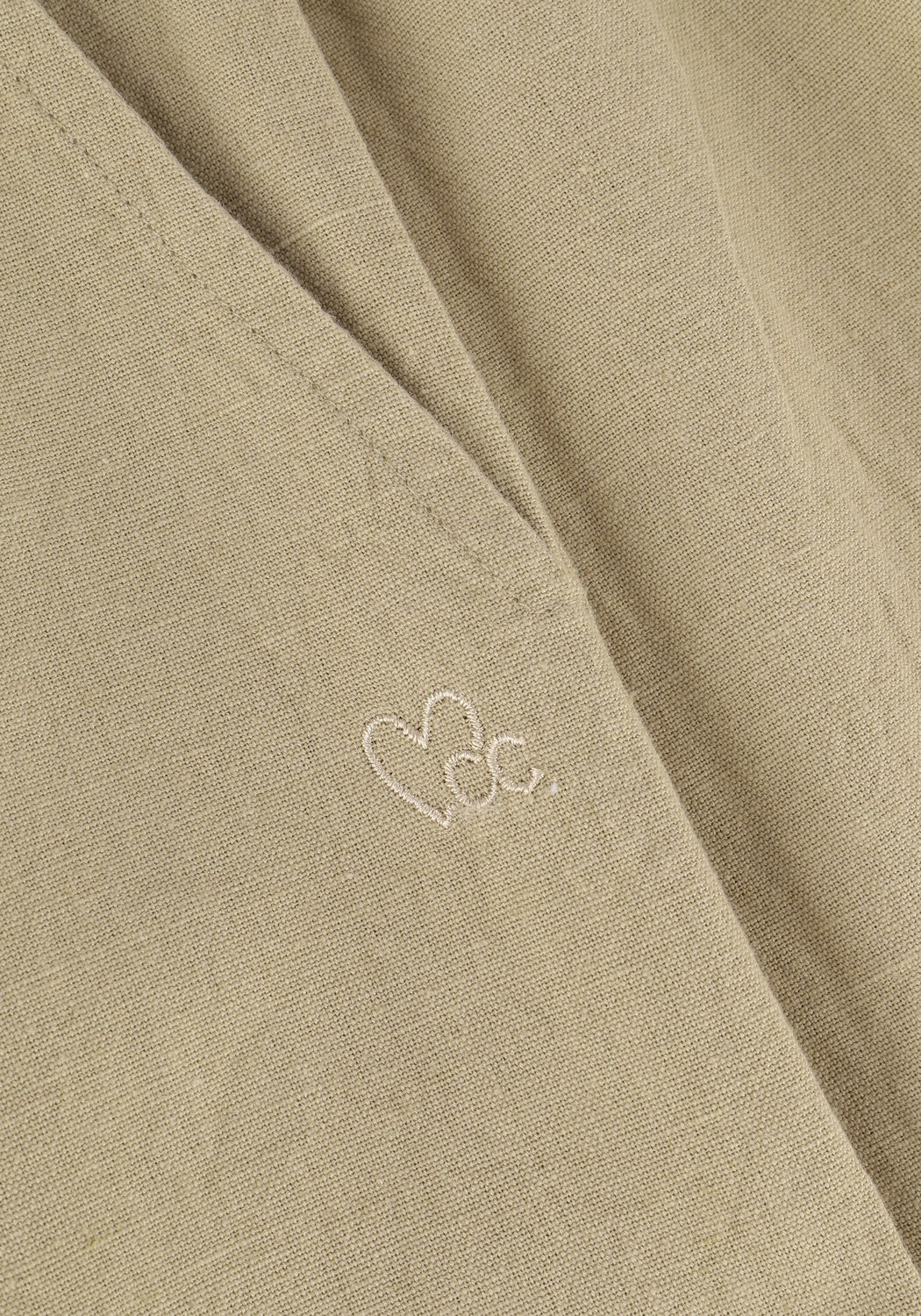 Sand CC HEART Weite Hose WIDE LINEN PANTS - large