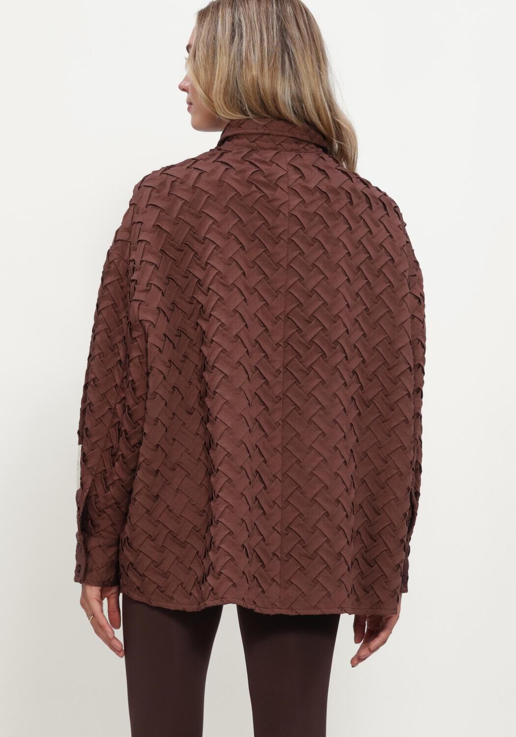 Braune ALIX THE LABEL Blusen LADIES WOVEN PLEATED BLOUSE - large