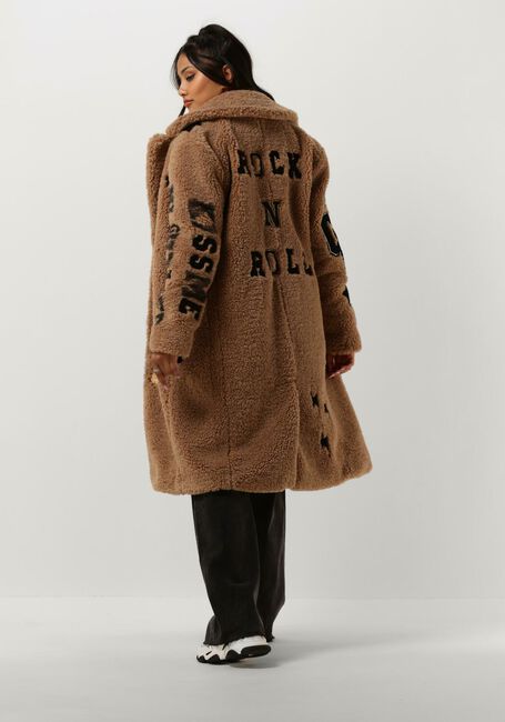 Cognacfarbene GOOSECRAFT Teddy-Jacke GC RHONDA SCRIPT COAT - large