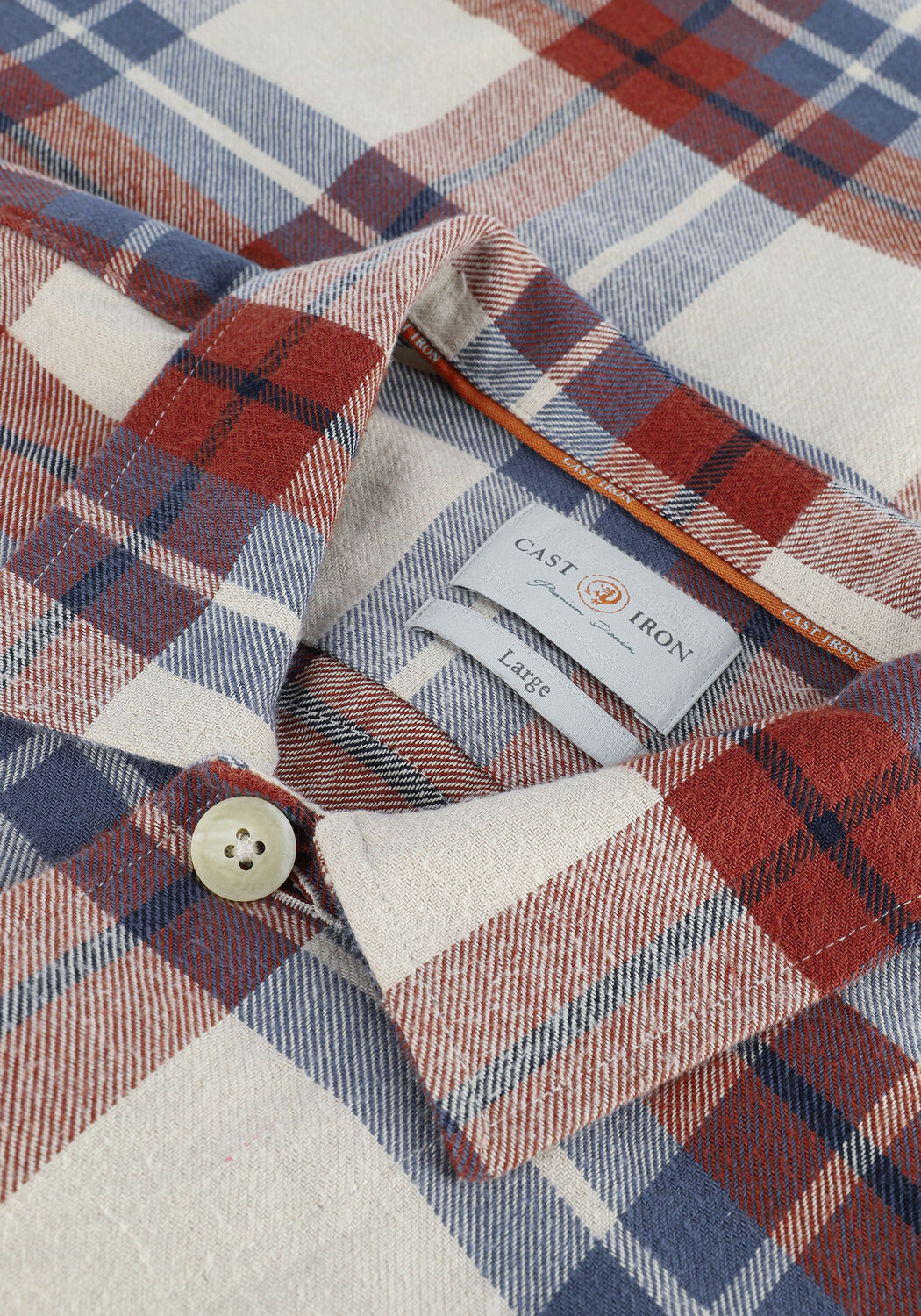 Mehrfarbige/Bunte CAST IRON Overshirt LONG SLEEVE SHIRT BIG YARN DYE - large