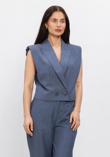 Blaue DANTE6 Gilet JAROD PINSTRIPE GILET - large