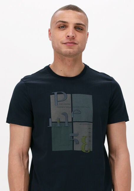 Dunkelblau PME LEGEND T-shirt SHORT SLEEVE R-NECK SINGLE JERSEY MERCERISED - large