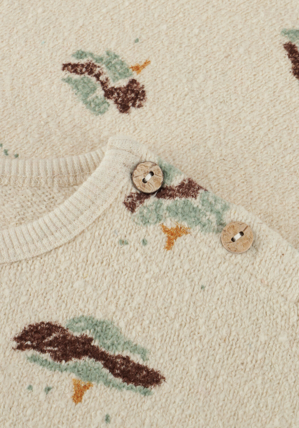 Ecru PLAY UP Pullover PRINTED JERSEY SWEATER - large