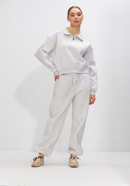 Hellgrau THE LOLA CLUB Pullover JAYLA HALF ZIP SWEATER - large