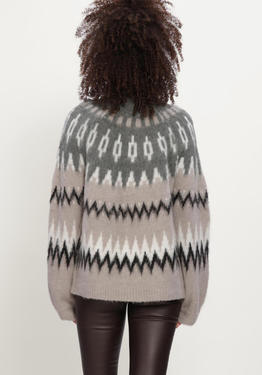 Graue OBJECT Pullover OBJJAADE DIANA L/S LO KNIT PULLOVER 147 - large