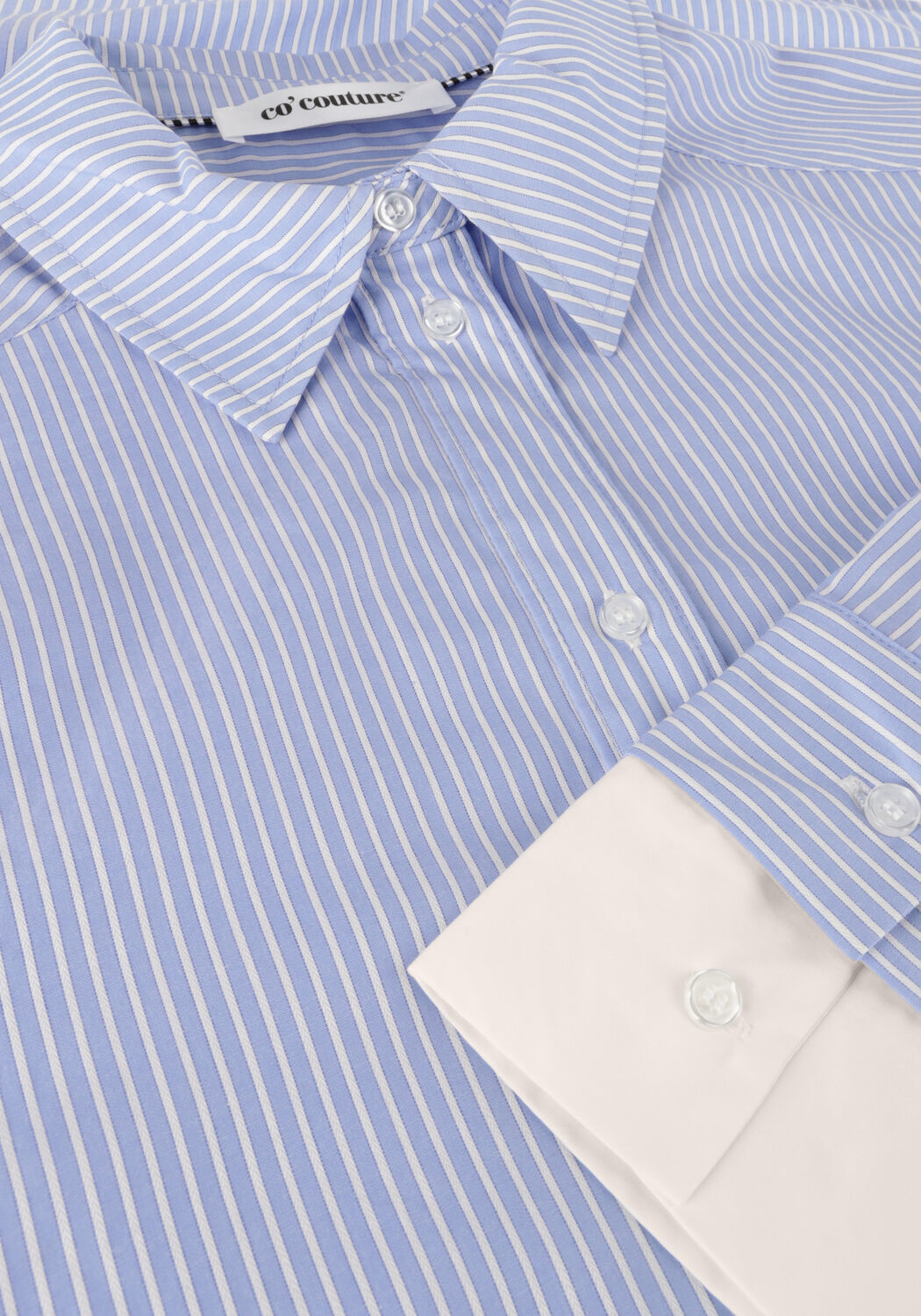 Hellblau CO'COUTURE Blusen DOUBLE CUFF STRIPE SHIRT - large