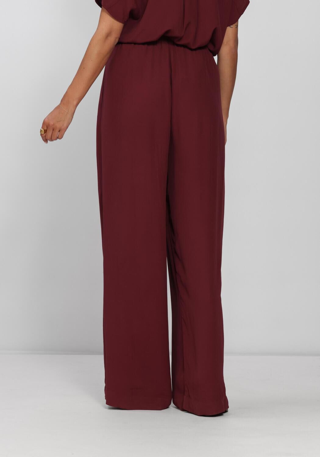Bordeaux BY-BAR Weite Hose BENJI VISCOSE PANTS - large