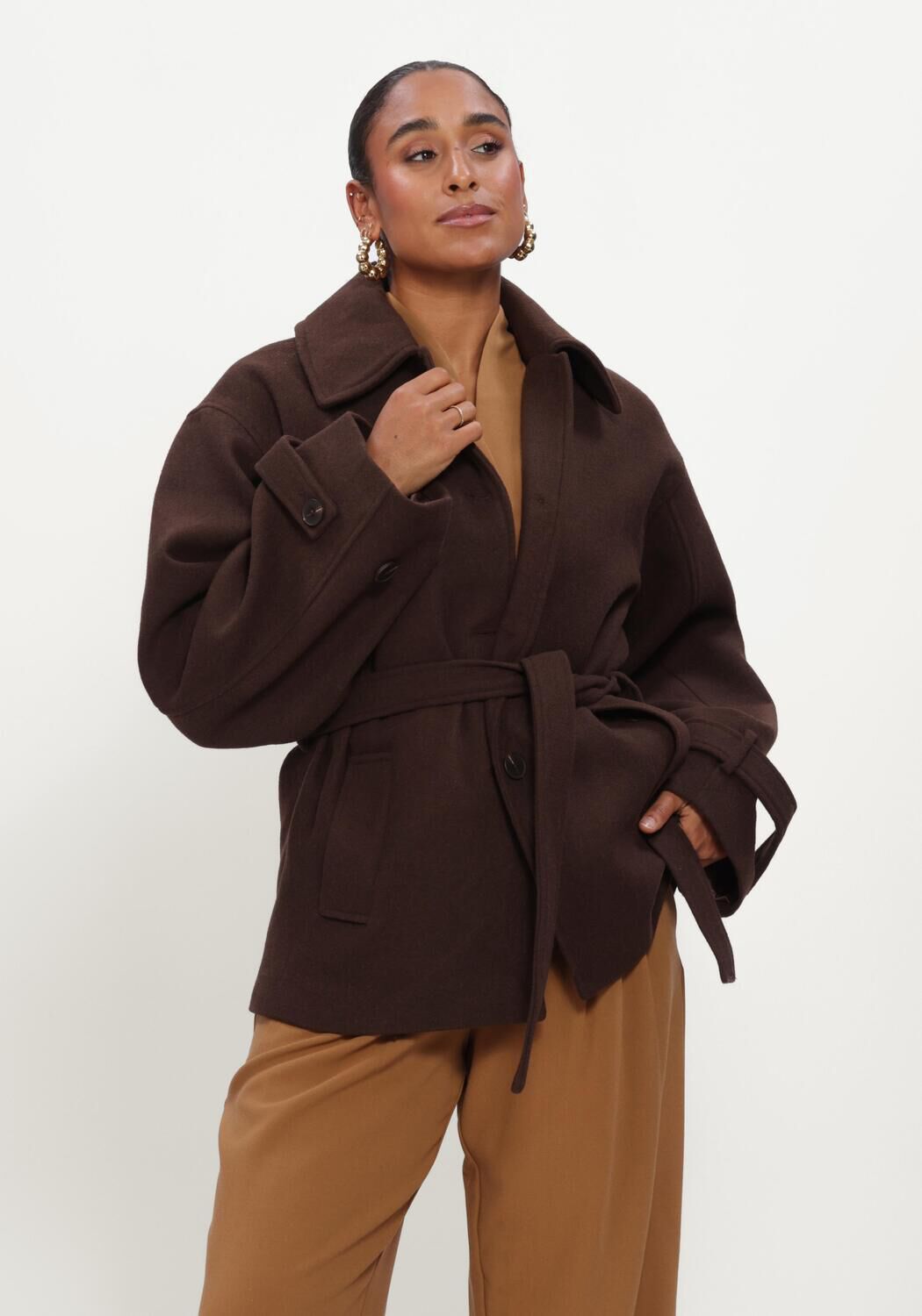 Braune MSCH COPENHAGEN Jack MSCHAMARANDA JACKET - large
