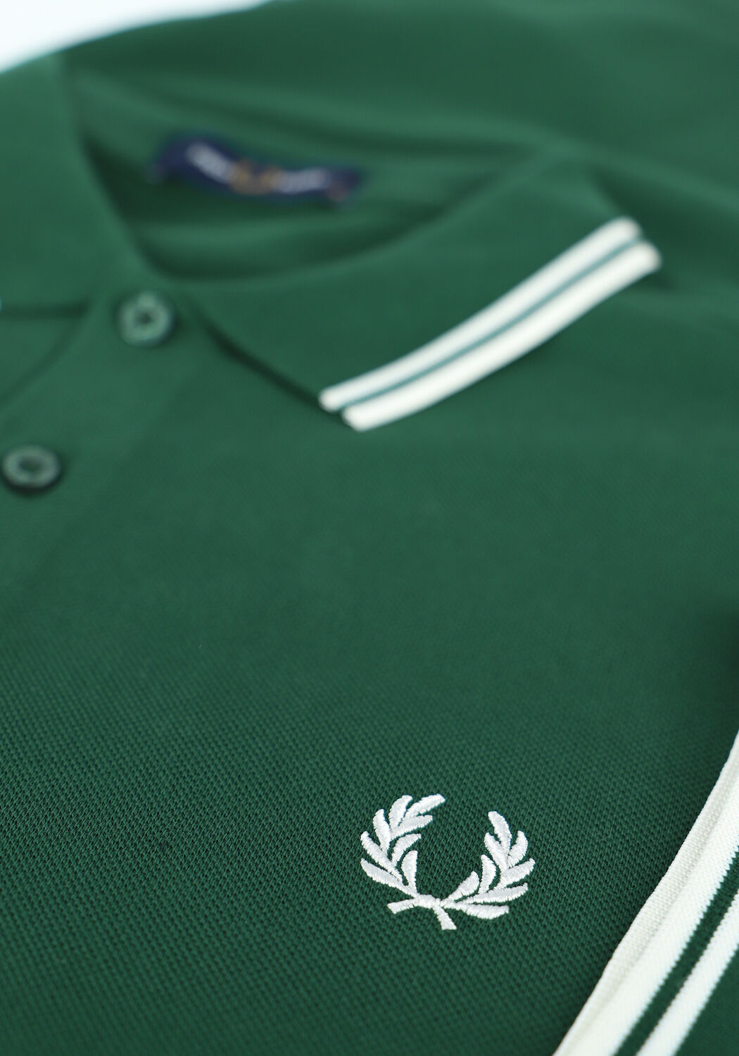 Gr&uuml;ne FRED PERRY Polo-Shirt TWIN TIPPED FRED PERRY SHIRT - large