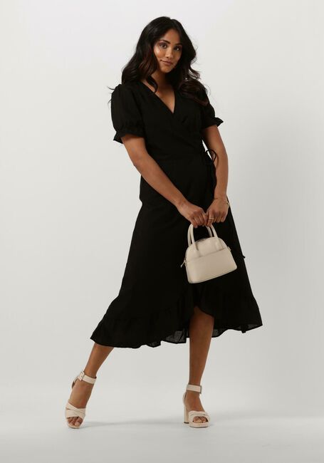 Schwarze NEO NOIR Midikleid MARIETTA LINEN DRESS - large