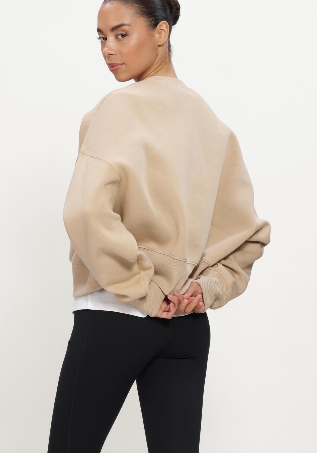 Beige NIKE Sweatshirt NIKE SPORTSWEAR PHOENIX FLEECE - large