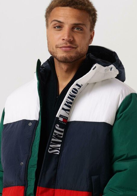 Mehrfarbige/Bunte TOMMY JEANS Wattierte Jack TJM ARCHIVE COLORBLOCK PUFFER - large