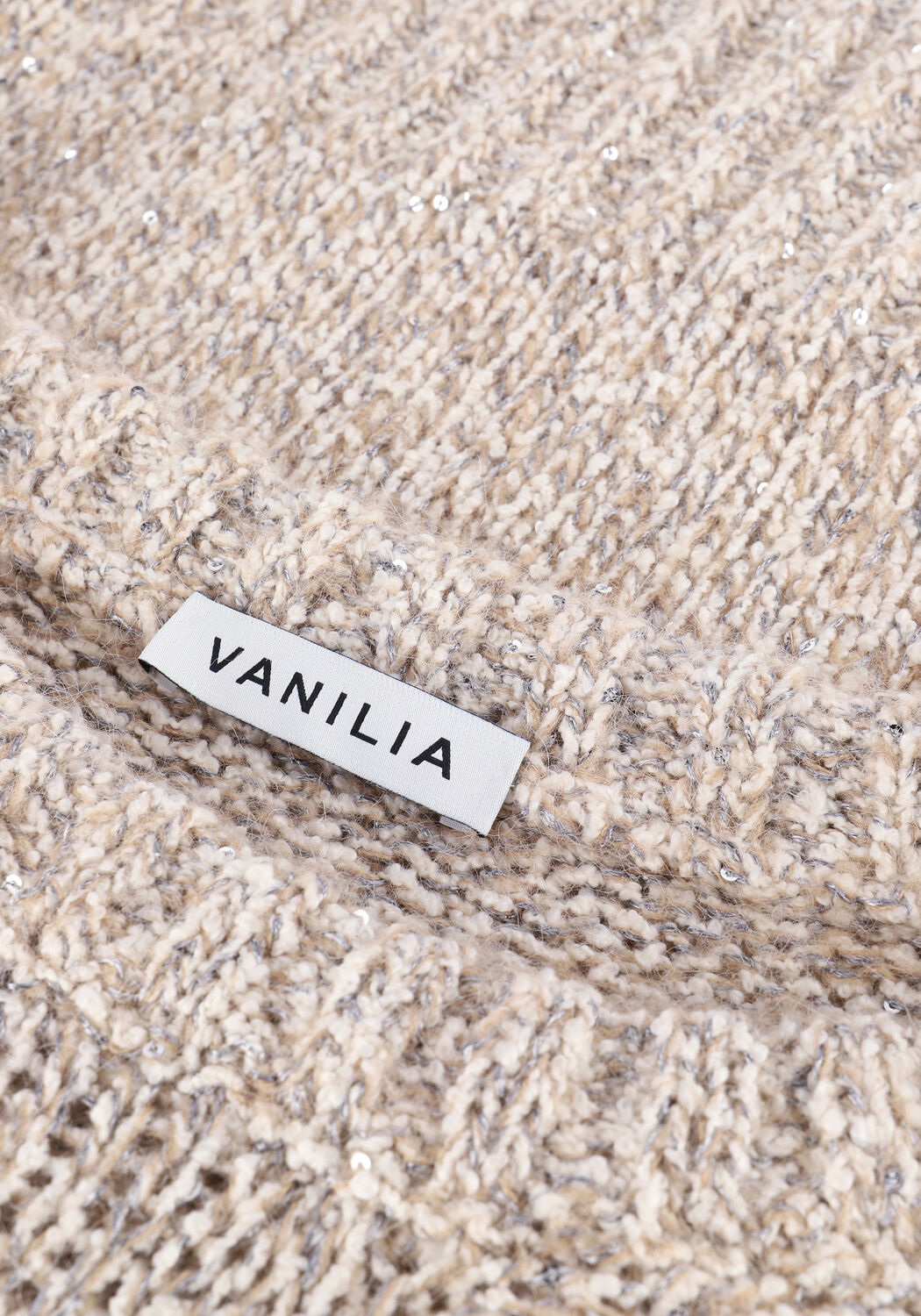 Beige VANILIA Pullover SEQUENCE KNIT - large