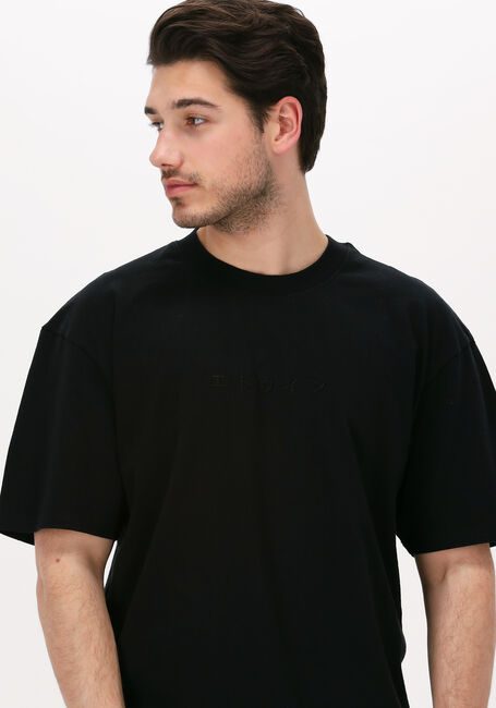 Schwarze EDWIN T-shirt KATAKANA EMBROIDERY TS - large