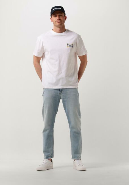 Weiße TOMMY JEANS T-shirt TJM REG FLOWER POWER TEE - large