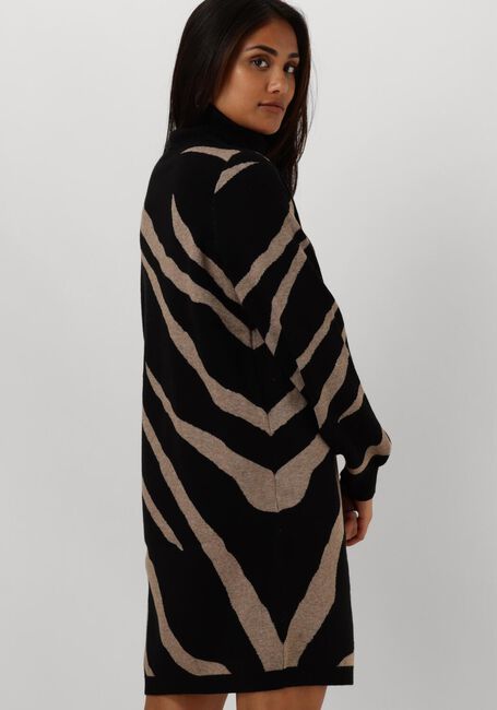 Schwarze OBJECT Minikleid OBJRAY L/S KNIT ROLLNECK DRESS - large