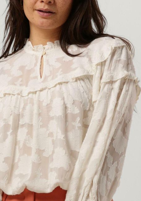 Weiße SUMMUM Blusen BLOUSE VISCOSE JACQUARD - large