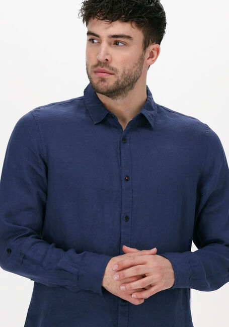 Dunkelblau SCOTCH & SODA Casual-Oberhemd REGULAR FIT GARMENT-DYED LINEN SHIRT - large