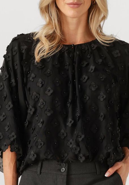 Schwarze AAIKO Top DELANY FLOWER PES 508 - large
