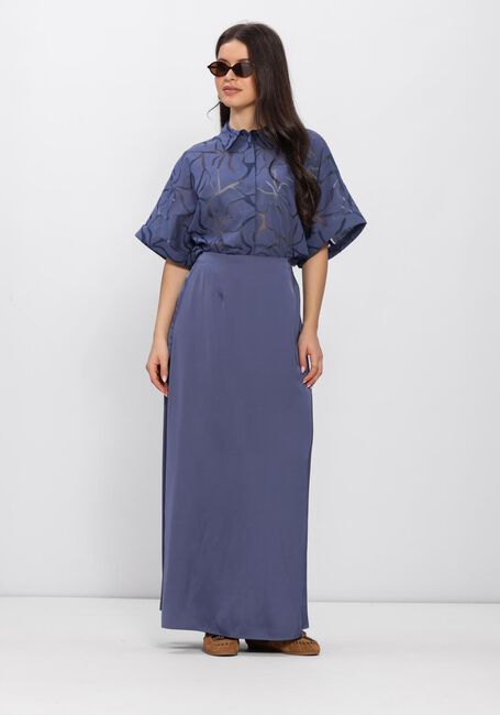 Blaue ANOTHER LABEL Blusen ALLUCA FLOWER SHIRT S/S - large