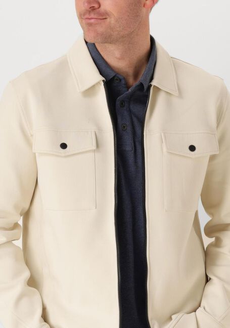 Beige CAST IRON Jack ZIP JACKET INTERLOCK SWEAT - large