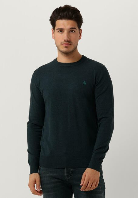 Grüne SCOTCH & SODA Pullover ESSENTIALS - ECOVERO VISCOSE-BLEND LOGO CREWNECK PULLOVER - large
